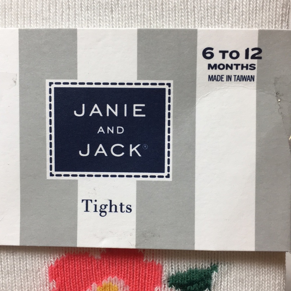 NWT/ Janie and Jack infant tights girl’s flower - Picture 5 of 7